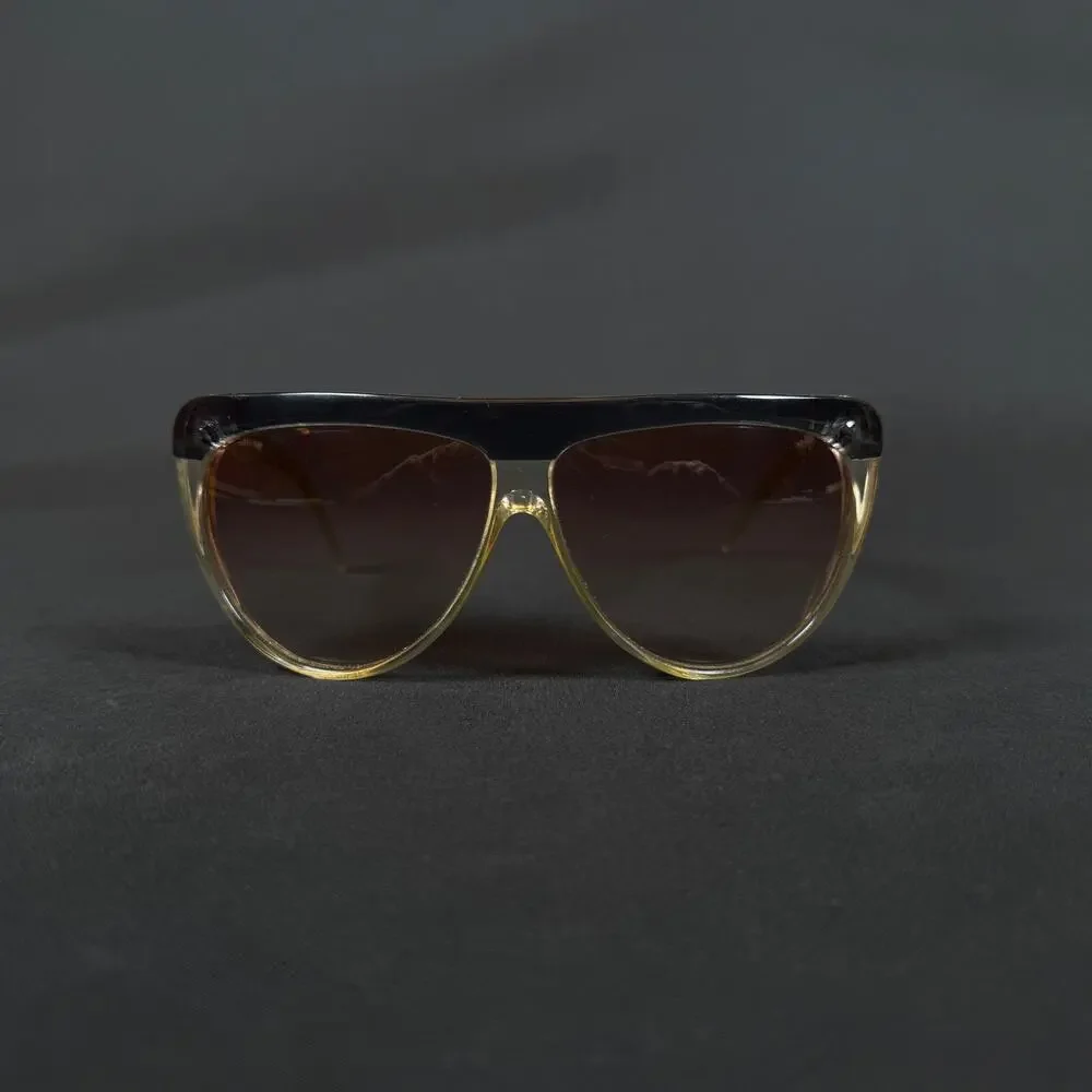 Laura Biagiotti Oversized Sunglasses Brown Gradient Lens OXSOL Italy T-107